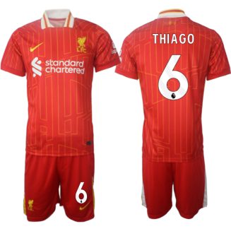 Liverpool Thuisshirt 2024-2025 Thiago Alcantara #6 Korte Mouw (+ Korte broeken) voordelig online kopen