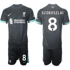 Liverpool Uitshirt 2024-2025 Dominik Szoboszlai #8 Korte Mouw (+ Korte broeken) voordelig online kopen