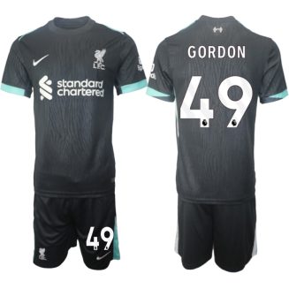 Liverpool Uitshirt 2024-2025 Kaide Gordon #49 Korte Mouw (+ Korte broeken) voordelig online kopen