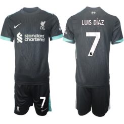 Liverpool Uitshirt 2024-2025 Luis Díaz #7 Korte Mouw (+ Korte broeken) voordelig online kopen