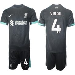 Liverpool Uitshirt 2024-2025 Virgil van Dijk #4 Korte Mouw (+ Korte broeken) voordelig online kopen