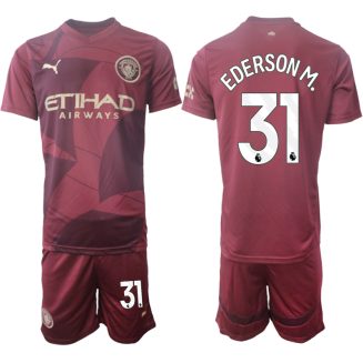 Manchester City Derde Shirt 2024-2025 Ederson M. #31 Korte Mouw (+ Korte broeken) voordelig online kopen