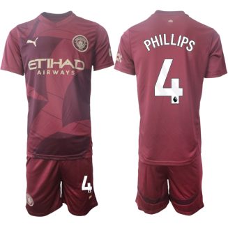 Manchester City Derde Shirt 2024-2025 Kalvin Phillips #4 Korte Mouw (+ Korte broeken) voordelig online kopen