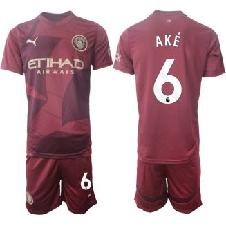 Manchester City Derde Shirt 2024-2025 Nathan Aké #6 Korte Mouw (+ Korte broeken) voordelig online kopen