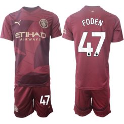 Manchester City Derde Shirt 2024-2025 Phil Foden #47 Korte Mouw (+ Korte broeken) voordelig online kopen