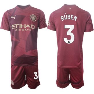 Manchester City Derde Shirt 2024-2025 Rúben Dias #3 Korte Mouw (+ Korte broeken) voordelig online kopen