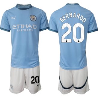 Manchester City Thuisshirt 2024-2025 Bernardo Silva #20 Korte Mouw (+ Korte broeken) voordelig online kopen