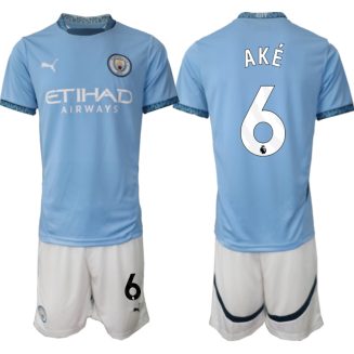 Manchester City Thuisshirt 2024-2025 Nathan Aké #6 Korte Mouw (+ Korte broeken) voordelig online kopen