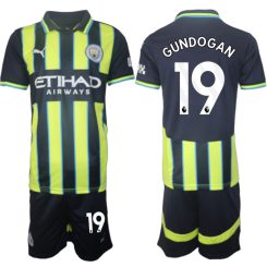 Manchester City Uitshirt 2024-2025 Ilkay Gündogan #19 Korte Mouw (+ Korte broeken) voordelig online kopen