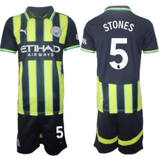 Manchester City Uitshirt 2024-2025 John Stones #5 Korte Mouw (+ Korte broeken) voordelig online kopen