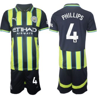 Manchester City Uitshirt 2024-2025 Kalvin Phillips #4 Korte Mouw (+ Korte broeken) voordelig online kopen