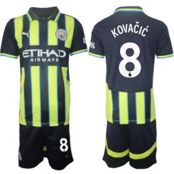 Manchester City Uitshirt 2024-2025 Mateo Kovacic #8 Korte Mouw (+ Korte broeken) voordelig online kopen