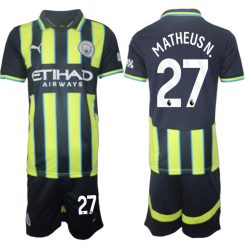 Manchester City Uitshirt 2024-2025 Matheus Nunes #27 Korte Mouw (+ Korte broeken) voordelig online kopen