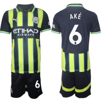 Manchester City Uitshirt 2024-2025 Nathan Aké #6 Korte Mouw (+ Korte broeken) voordelig online kopen