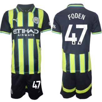 Manchester City Uitshirt 2024-2025 Phil Foden #47 Korte Mouw (+ Korte broeken) voordelig online kopen