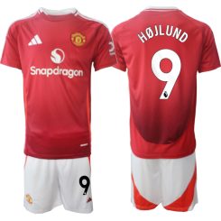 Manchester United Thuisshirt 2024-2025 Rasmus Højlund #9 Korte Mouw (+ Korte broeken) voordelig online kopen