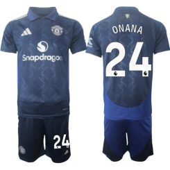 Manchester United Uitshirt 2024-2025 Andre Onana #24 Korte Mouw (+ Korte broeken) voordelig online kopen