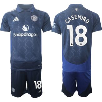 Manchester United Uitshirt 2024-2025 Casemiro #18 Korte Mouw (+ Korte broeken) voordelig online kopen