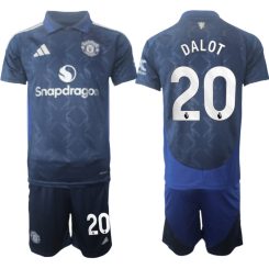 Manchester United Uitshirt 2024-2025 Diogo Dalot #20 Korte Mouw (+ Korte broeken) voordelig online kopen