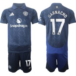 Manchester United Uitshirt 2024-2025 Garnacho #17 Korte Mouw (+ Korte broeken) voordelig online kopen