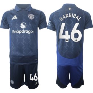 Manchester United Uitshirt 2024-2025 Hannibal Mejbri #46 Korte Mouw (+ Korte broeken) voordelig online kopen