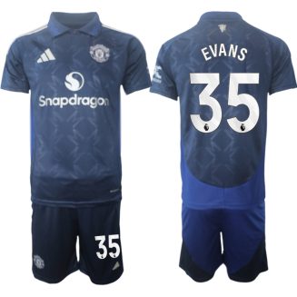 Manchester United Uitshirt 2024-2025 Jonny Evans #35 Korte Mouw (+ Korte broeken) voordelig online kopen