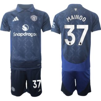 Manchester United Uitshirt 2024-2025 Kobbie Mainoo #37 Korte Mouw (+ Korte broeken) voordelig online kopen