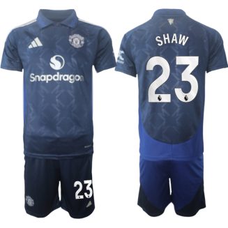 Manchester United Uitshirt 2024-2025 Luke Shaw #23 Korte Mouw (+ Korte broeken) voordelig online kopen