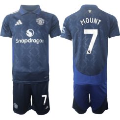 Manchester United Uitshirt 2024-2025 Mason Mount #7 Korte Mouw (+ Korte broeken) voordelig online kopen