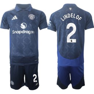 Manchester United Uitshirt 2024-2025 Victor Lindelof #2 Korte Mouw (+ Korte broeken) voordelig online kopen