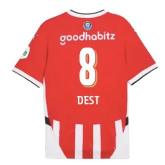 PSV Eindhoven Sergiño Dest #8 Thuisshirt 2024-2025 korte mouw voordelig online kopen