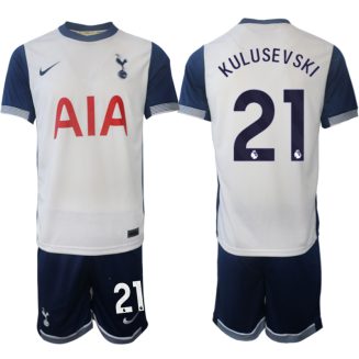 Tottenham Hotspur Thuisshirt 2024-2025 Dejan Kulusevski #21 Korte Mouw (+ Korte broeken) voordelig online kopen