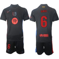 FC Barcelona Uitshirt 2024-2025 Gavi #6 Korte Mouw (+ Korte broeken) voordelig online kopen