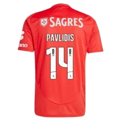 Benfica Thuisshirt 2024-2025 Pavlidis 14 Korte Mouw voordelig online kopen