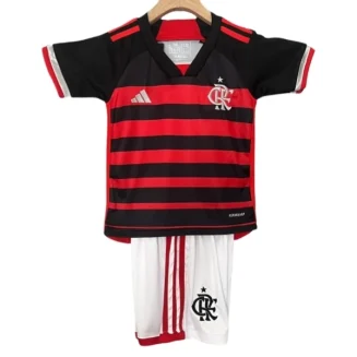 Kids CR Flamengo Thuisshirt 2024-2025 Korte Mouw (+ Korte broeken) voordelig online kopen