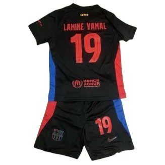 Kids FC Barcelona Uitshirt 2024-2025 Lamine Yamal 19 Korte Mouw (+ Korte broeken) voordelig online kopen