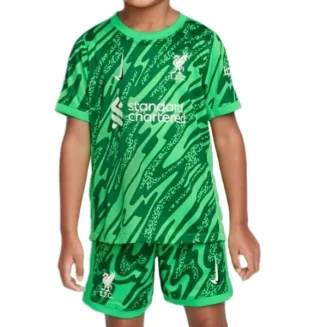 Kids Liverpool Keeper Thuisshirt 2024-2025 Korte Mouw (+ Korte broeken) voordelig online kopen