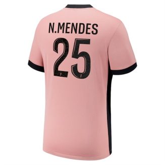 Paris Saint-Germain PSG Derde Shirt 2024-2025 Nuno Mendes #25 Korte Mouw voordelig online kopen