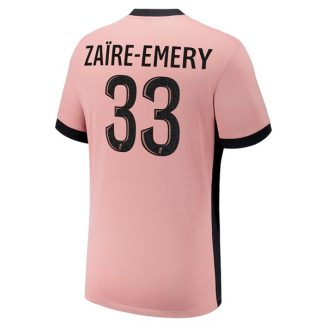 Paris Saint-Germain PSG Derde Shirt 2024-2025 Warren Zaire-Emery #33 Korte Mouw voordelig online kopen